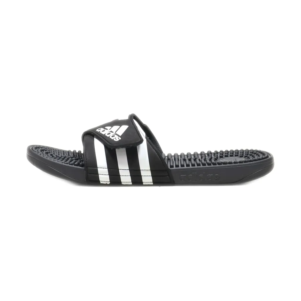 Adidas Adissage Sliders Leather Black Colour For Men
