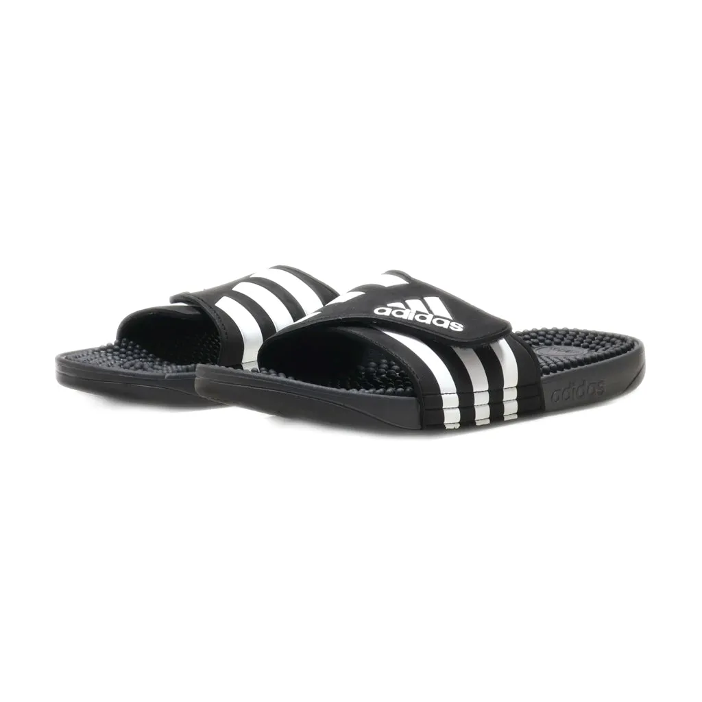 Adidas Adissage Sliders Leather Black Colour For Men