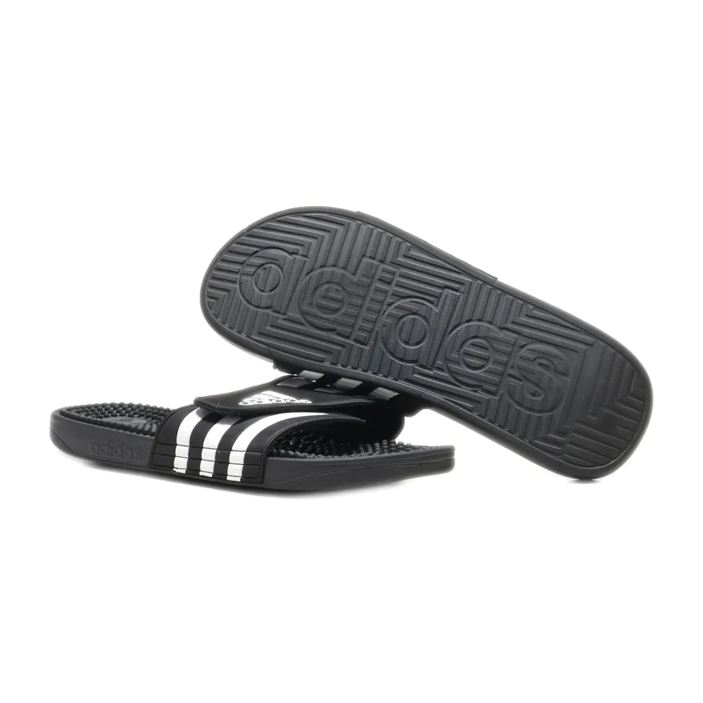 Adidas Adissage Sliders Leather Black Colour For Men