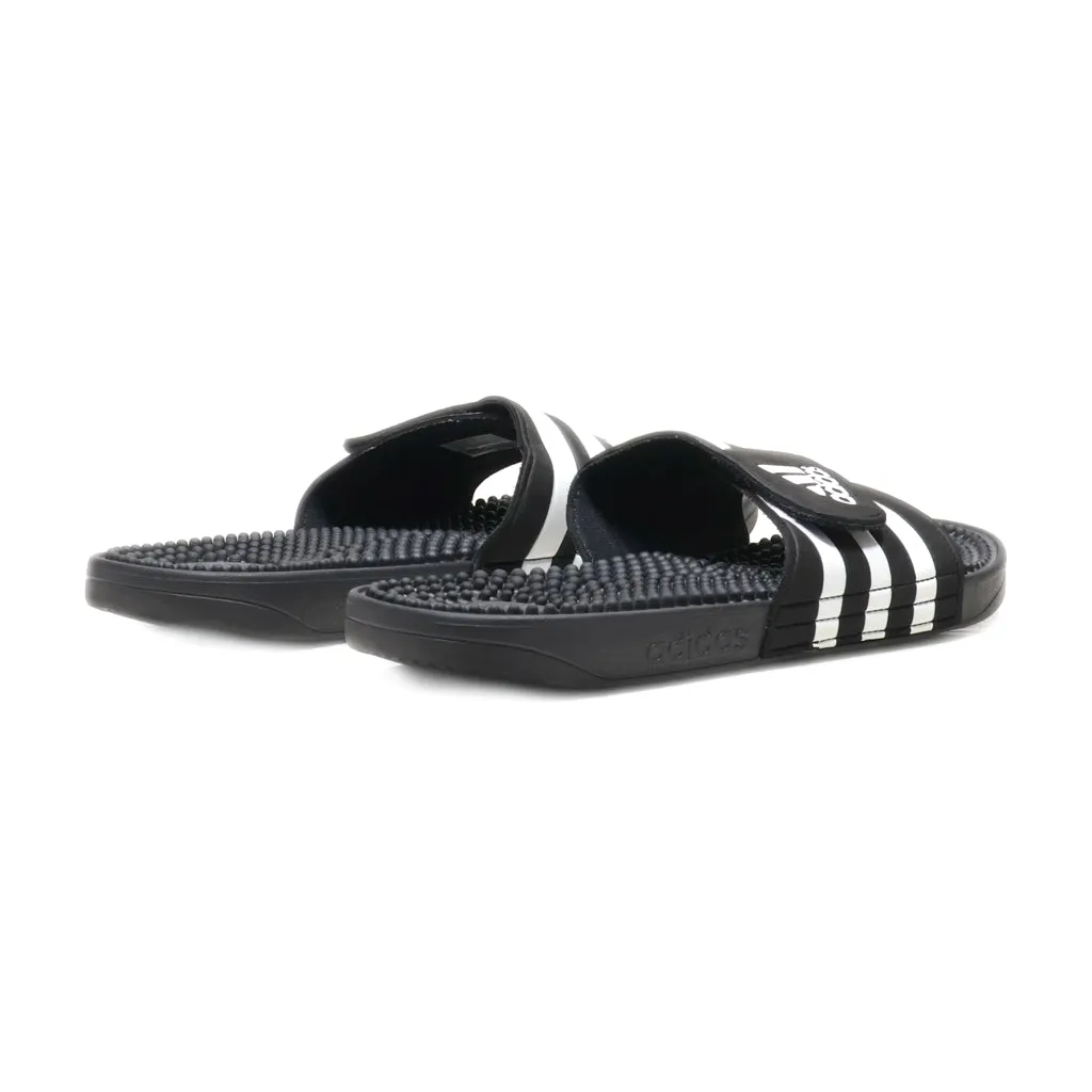 Adidas Adissage Sliders Leather Black Colour For Men