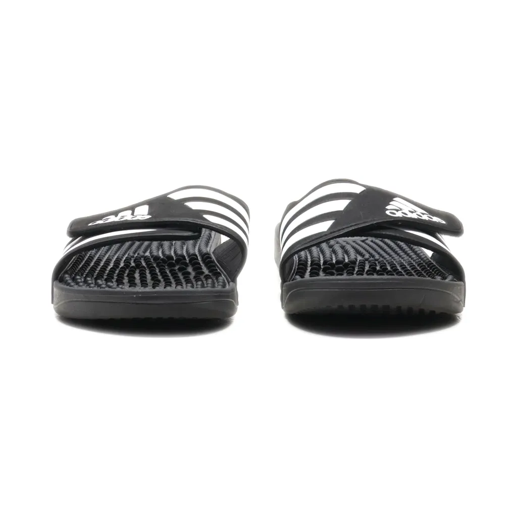 Adidas Adissage Sliders Leather Black Colour For Men