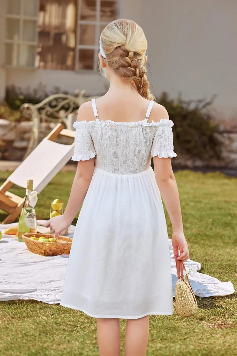 Arshiner Girls Casual Summer Floral Sleeveless Sundress Cami Dress