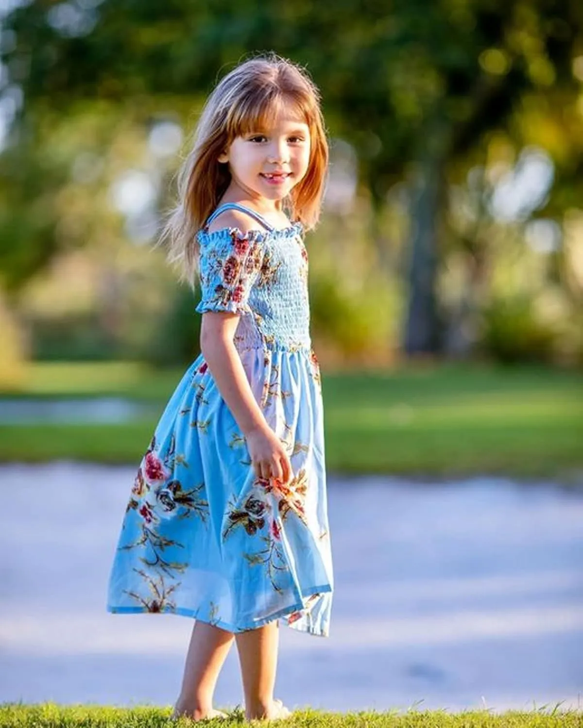 Arshiner Girls Casual Summer Floral Sleeveless Sundress Cami Dress