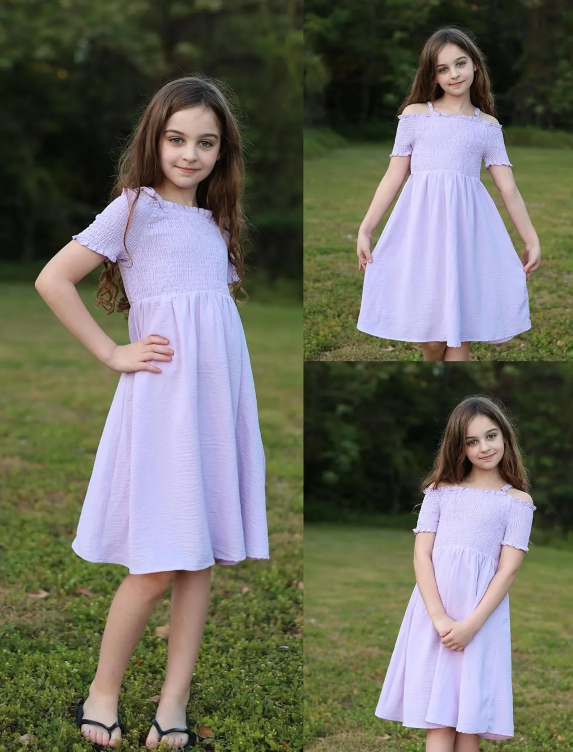 Arshiner Girls Casual Summer Floral Sleeveless Sundress Cami Dress