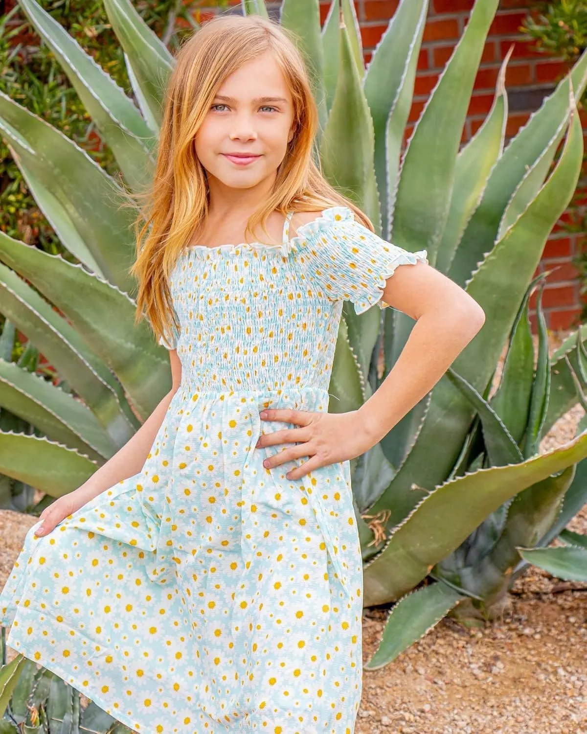 Arshiner Girls Casual Summer Floral Sleeveless Sundress Cami Dress