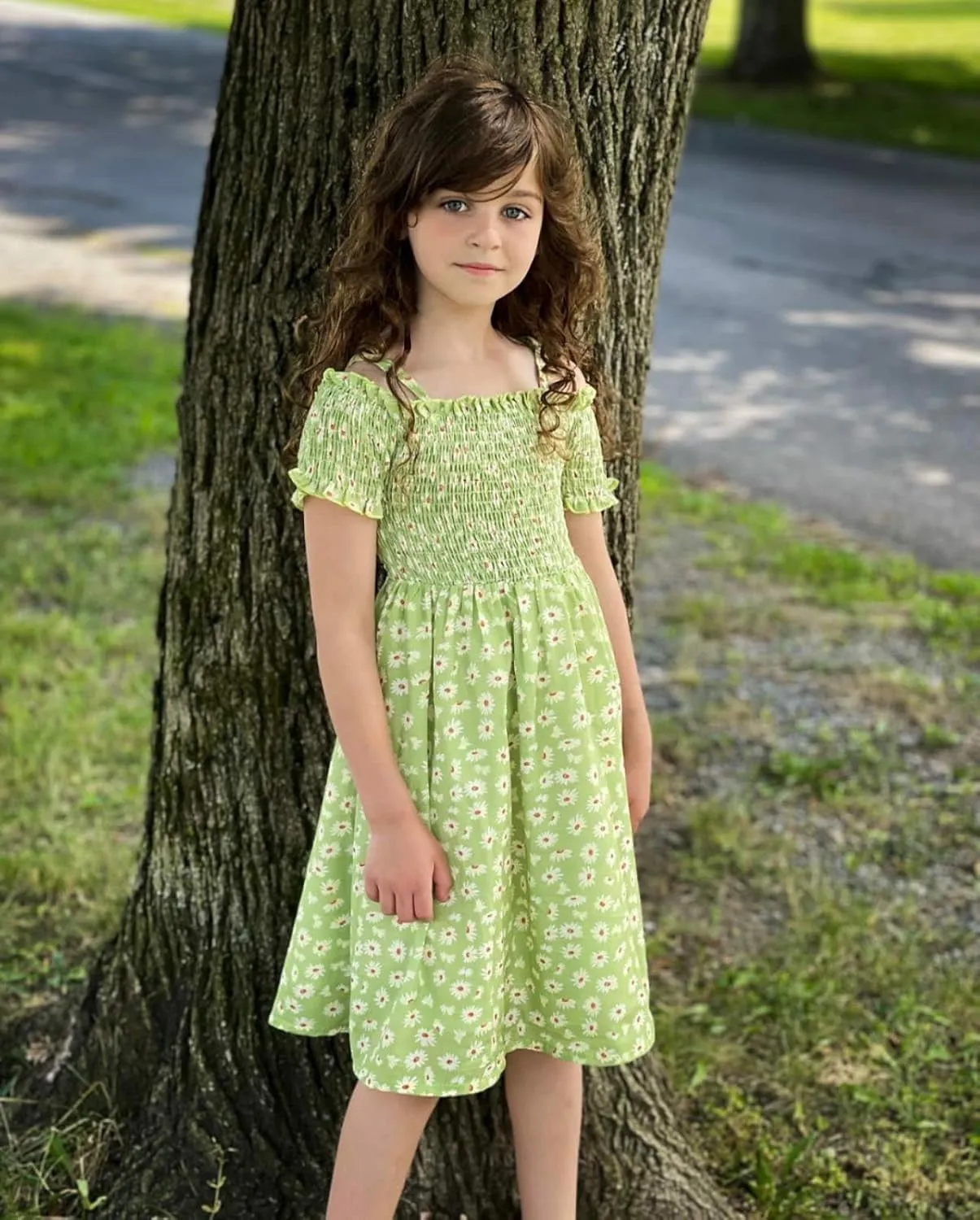 Arshiner Girls Casual Summer Floral Sleeveless Sundress Cami Dress
