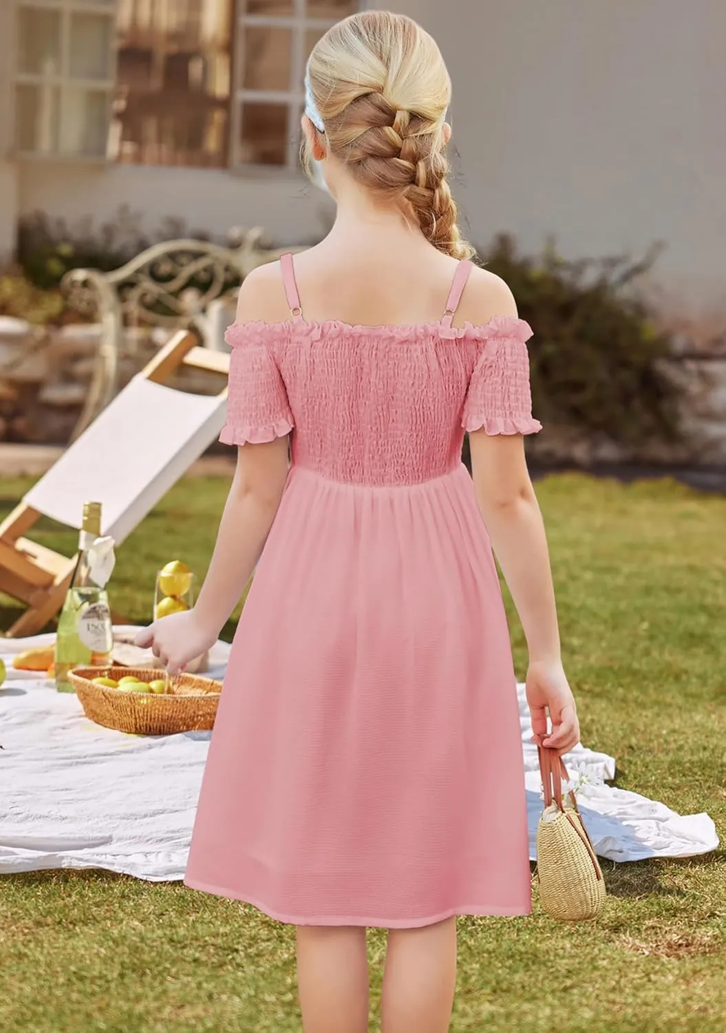 Arshiner Girls Casual Summer Floral Sleeveless Sundress Cami Dress