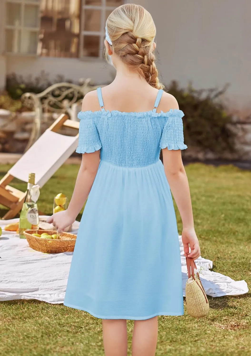 Arshiner Girls Casual Summer Floral Sleeveless Sundress Cami Dress