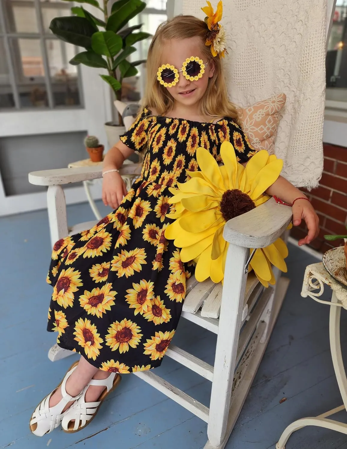Arshiner Girls Casual Summer Floral Sleeveless Sundress Cami Dress