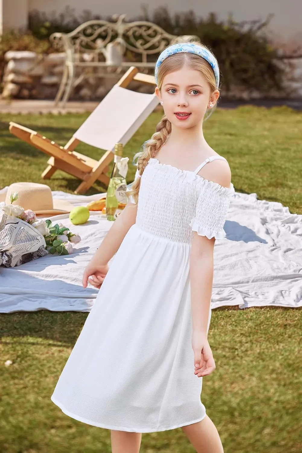 Arshiner Girls Casual Summer Floral Sleeveless Sundress Cami Dress