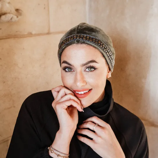 Brass Velvet Turban
