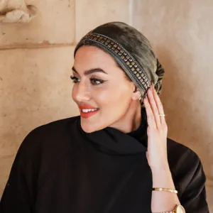 Brass Velvet Turban