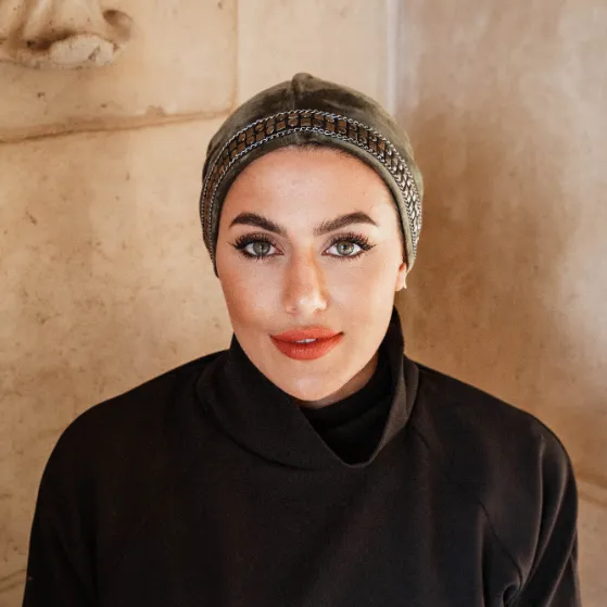 Brass Velvet Turban
