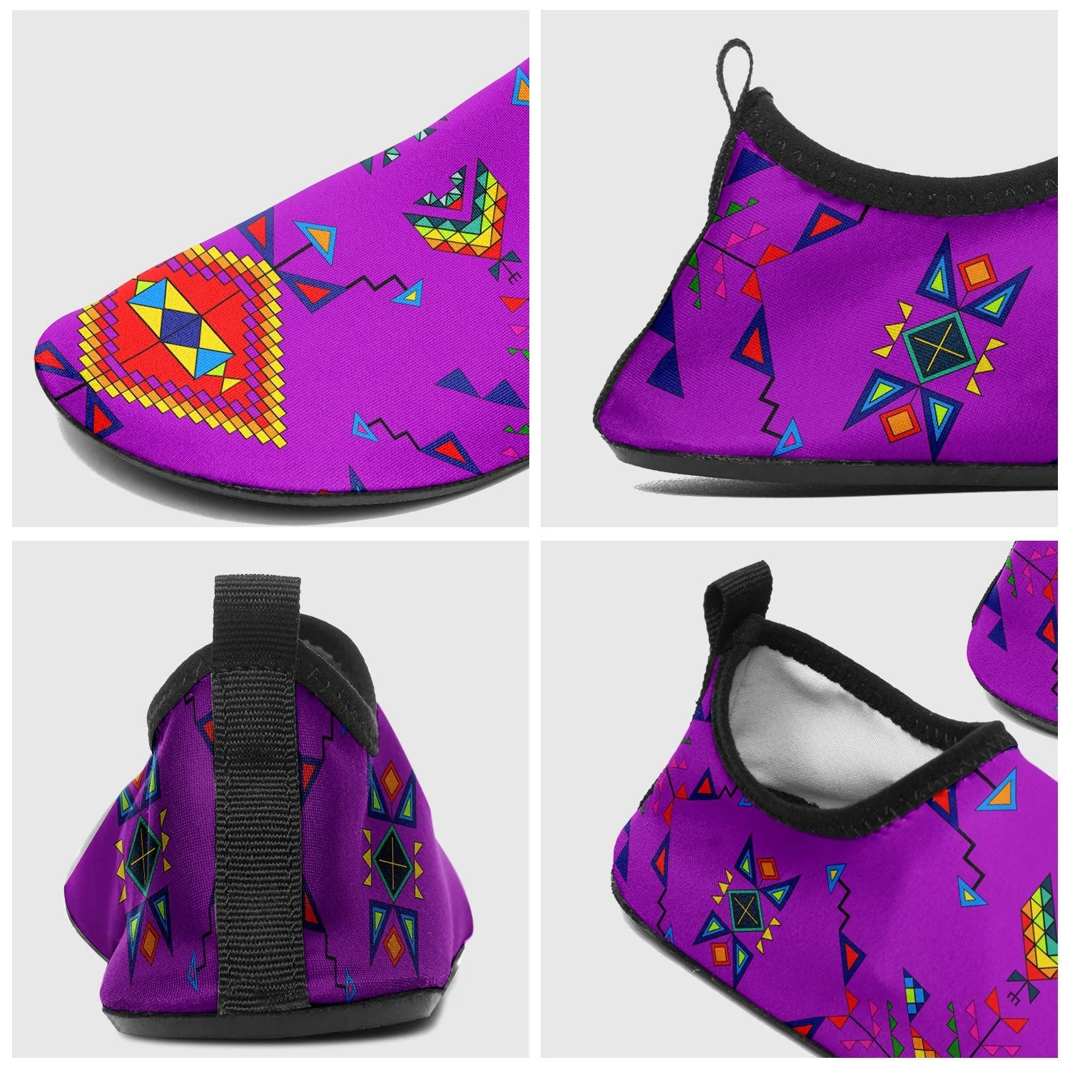Buffalo Jump Purple Kid's Sockamoccs Slip On Shoes