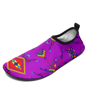 Buffalo Jump Purple Kid's Sockamoccs Slip On Shoes