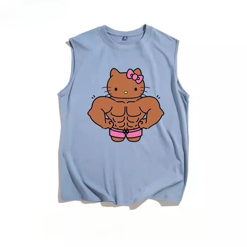 Kitty Strong Gym Sleeveless T-Shirt KI570
