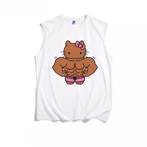 Kitty Strong Gym Sleeveless T-Shirt KI570