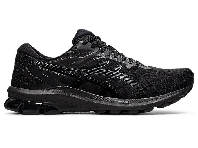 Men's Asics GT-1000 10, Black/Black, 7.5 D Medium