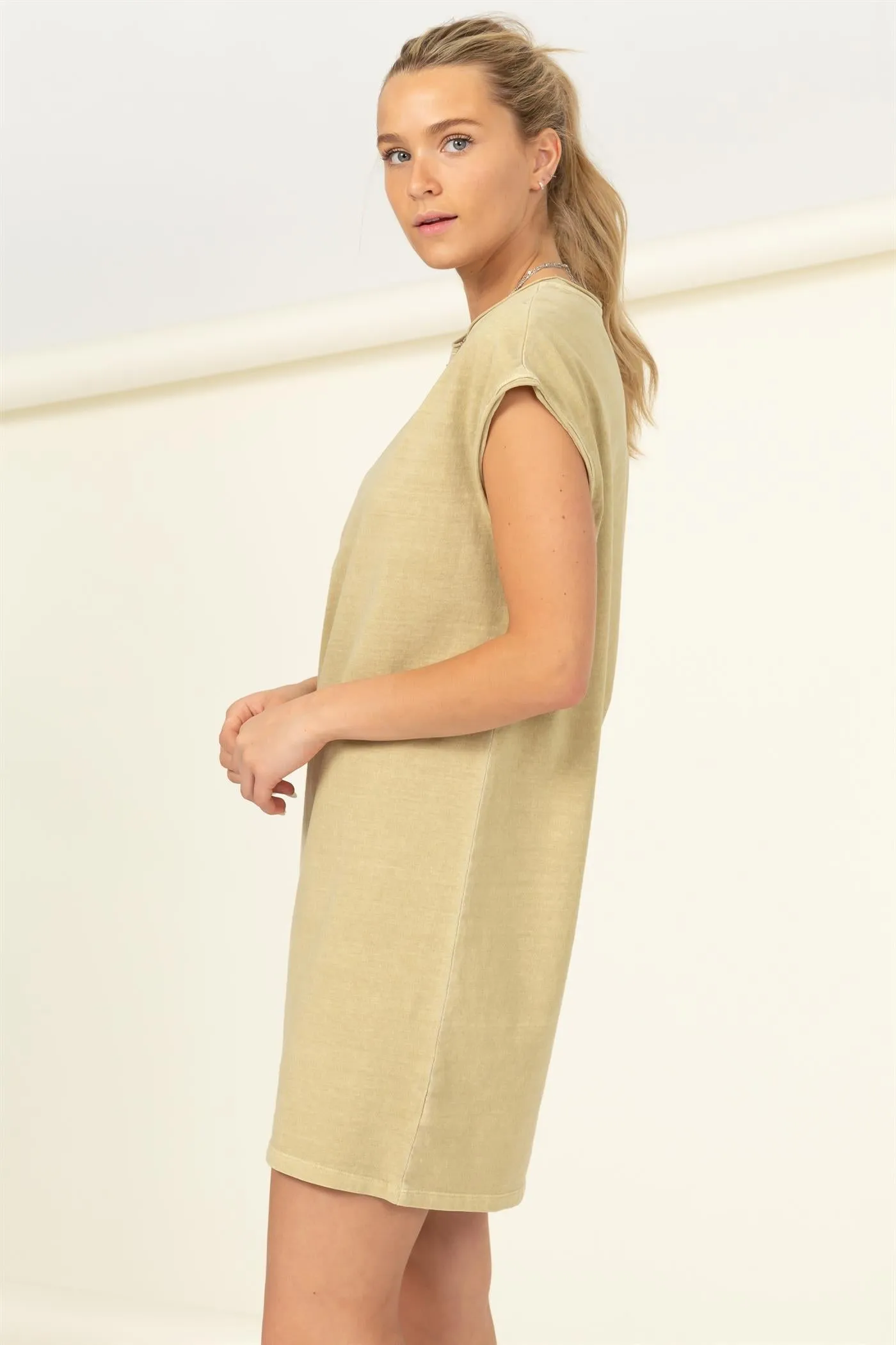 Relaxed Cotton Mini Dress