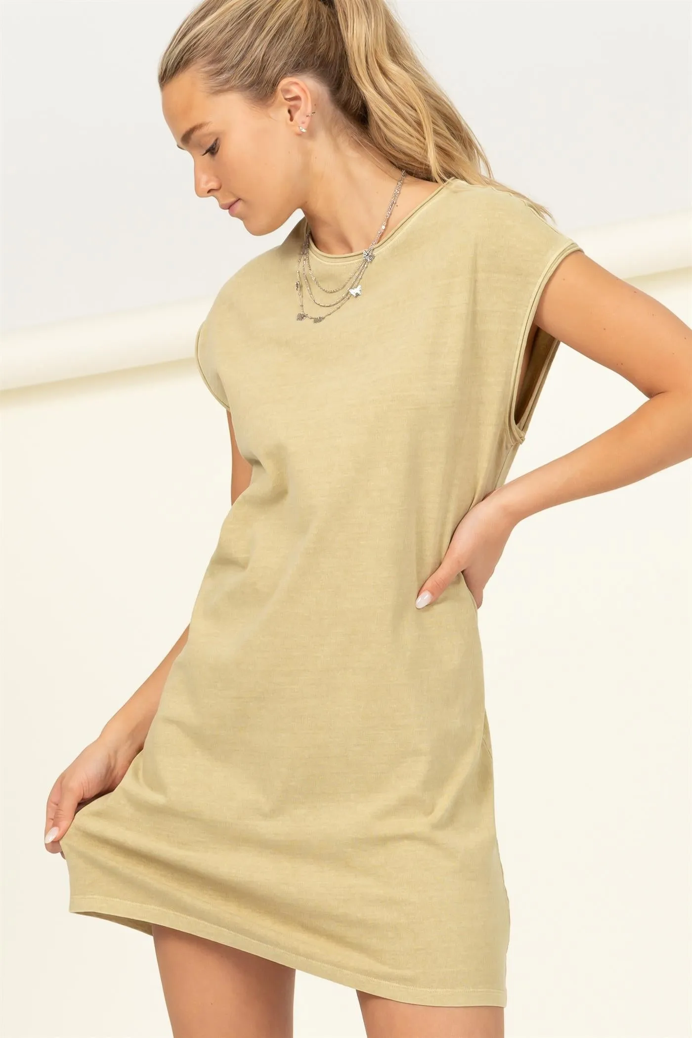 Relaxed Cotton Mini Dress