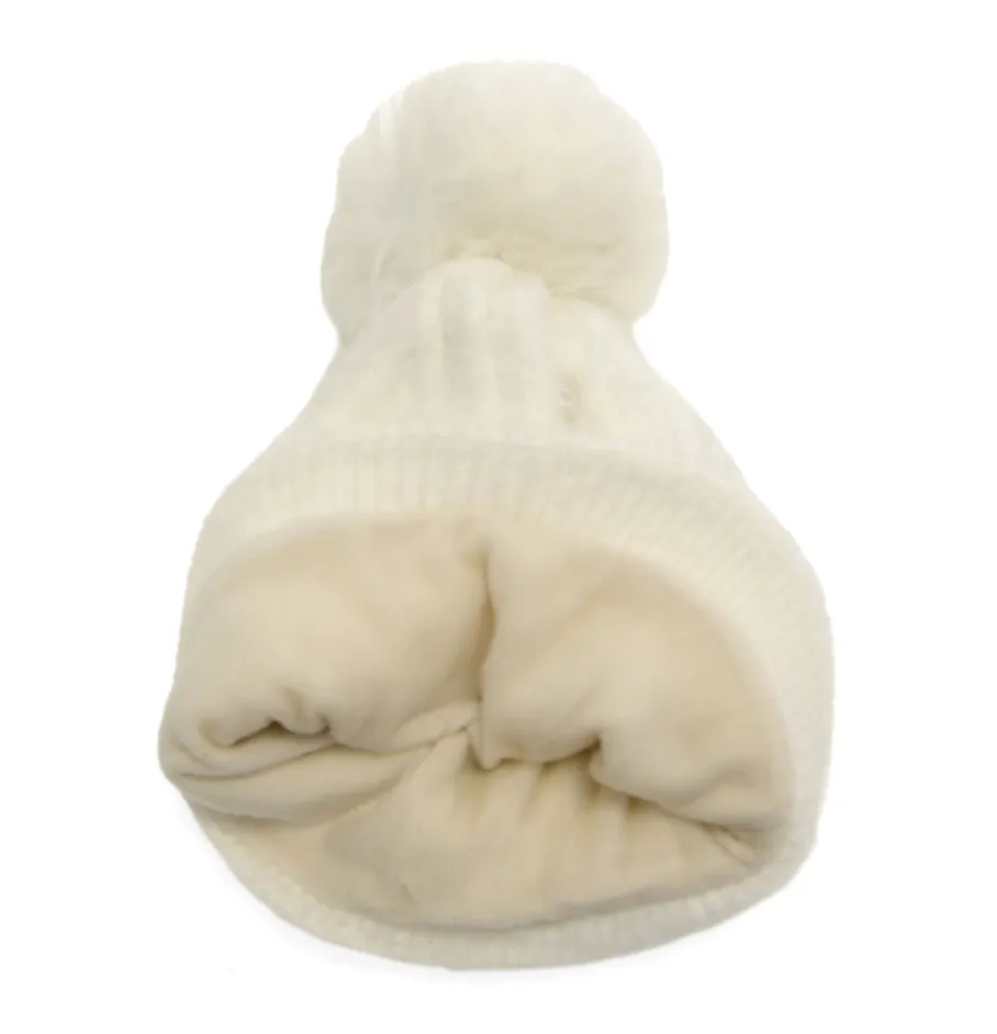 Rib Pom Pom Hat