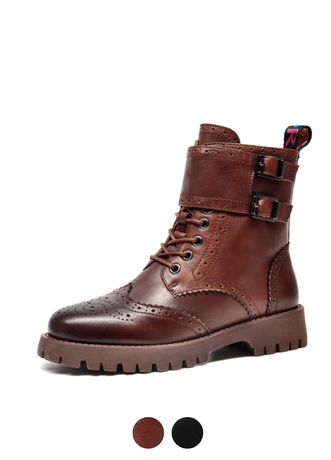 Rocosa Women's High Quality Side Buckle Leather Boots