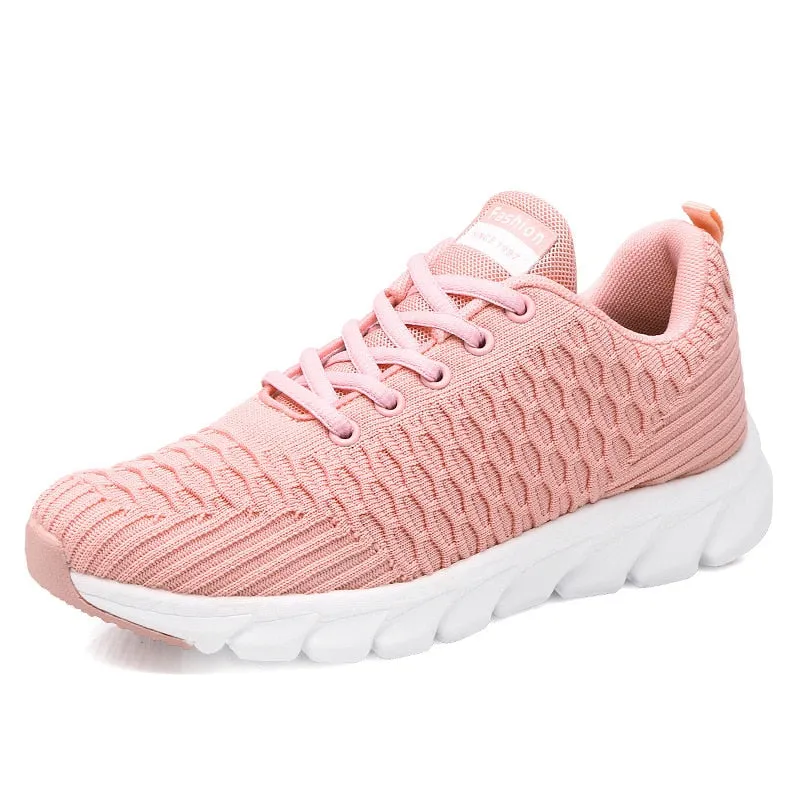 Sonicelife  Women's Sneakers 2024 Fashion Breathable Women Shoes Summer Walking Mesh Light Casual Sneaker Lace-Up Platform Female Footwear