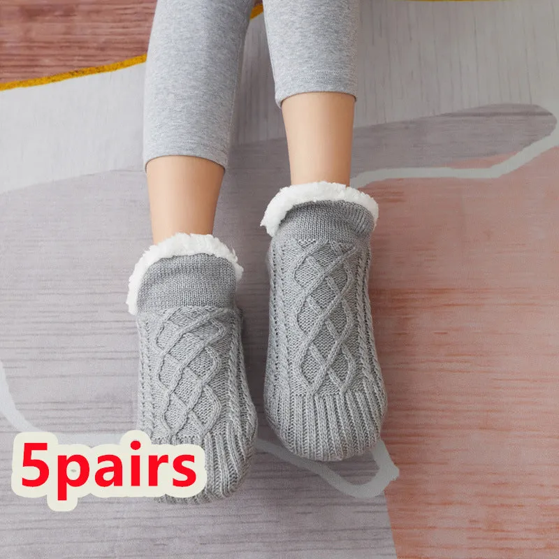 Warm & Cozy Winter Footwear- Non-Slip grip Snow Socks for Women | Brodtica.com
