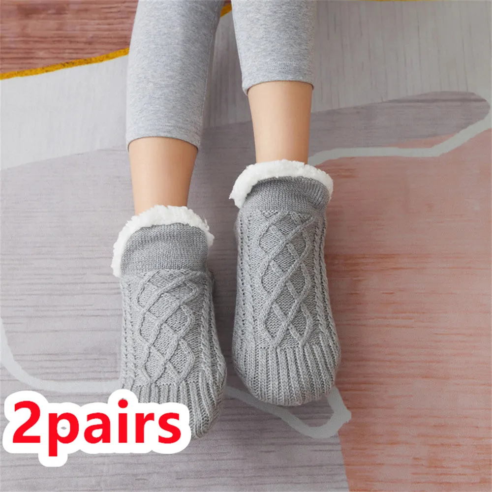 Warm & Cozy Winter Footwear- Non-Slip grip Snow Socks for Women | Brodtica.com