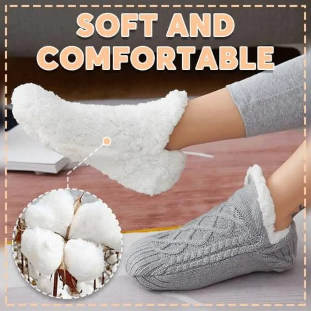 Warm & Cozy Winter Footwear- Non-Slip grip Snow Socks for Women | Brodtica.com