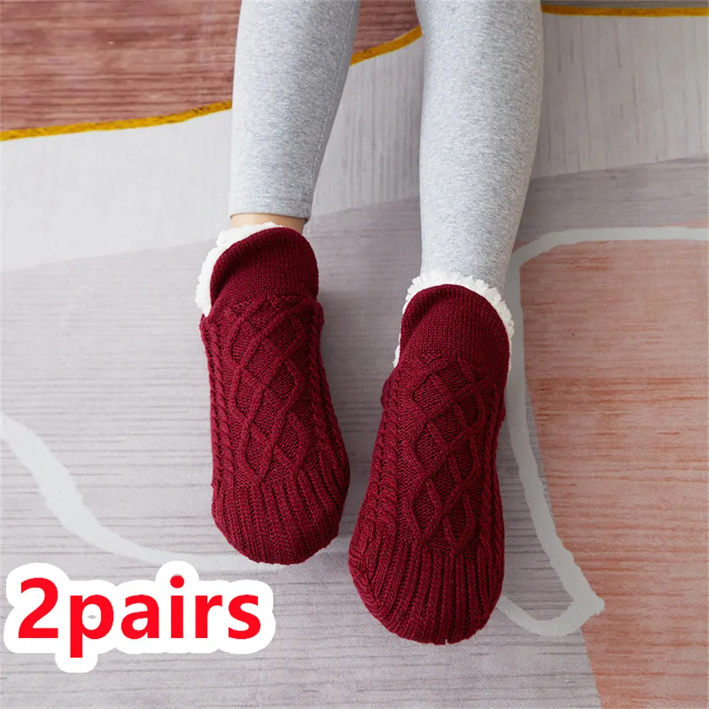 Warm & Cozy Winter Footwear- Non-Slip grip Snow Socks for Women | Brodtica.com