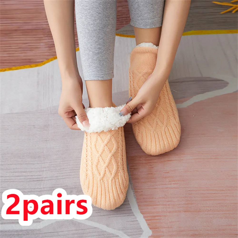Warm & Cozy Winter Footwear- Non-Slip grip Snow Socks for Women | Brodtica.com