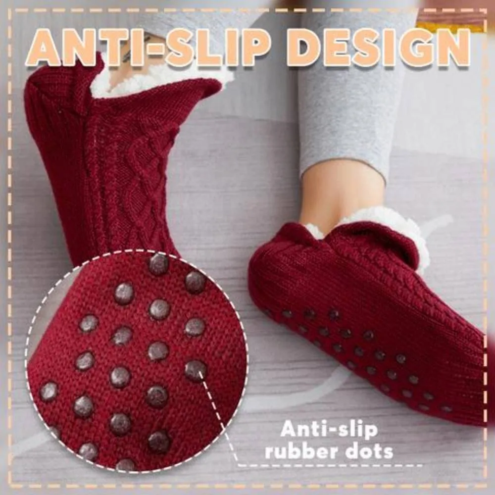 Warm & Cozy Winter Footwear- Non-Slip grip Snow Socks for Women | Brodtica.com