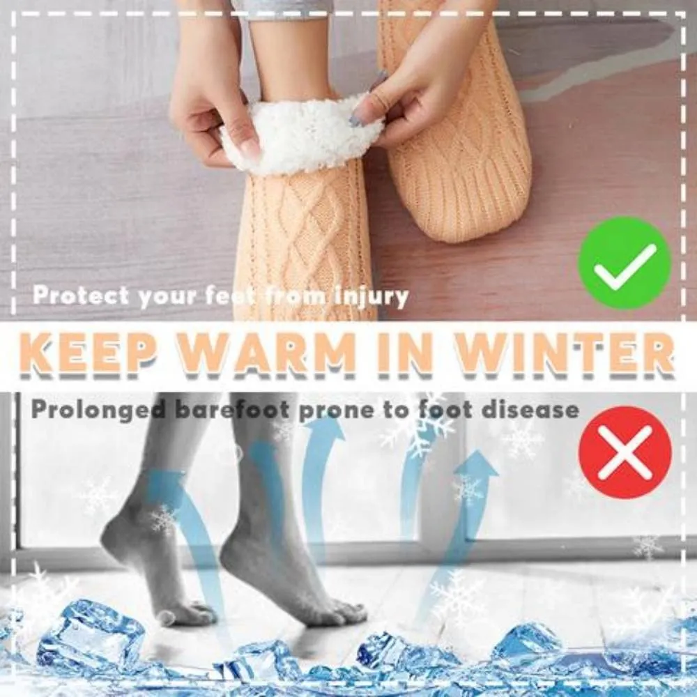 Warm & Cozy Winter Footwear- Non-Slip grip Snow Socks for Women | Brodtica.com