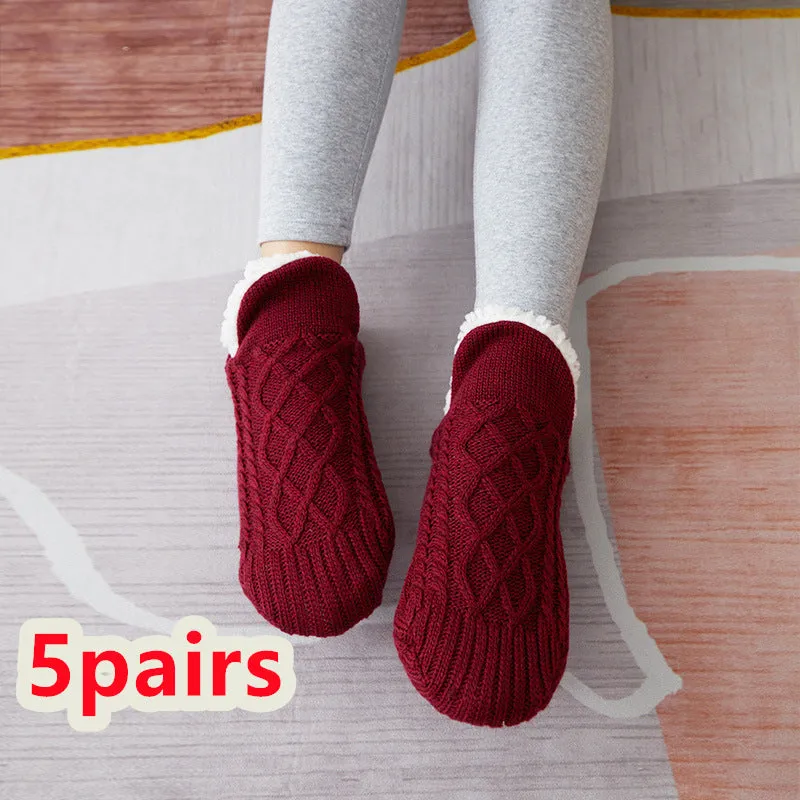 Warm & Cozy Winter Footwear- Non-Slip grip Snow Socks for Women | Brodtica.com