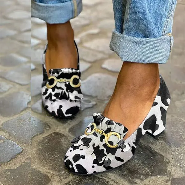 Women's Fashionable Round-Toe Fitted Suede High Heel Shoes 98183428C